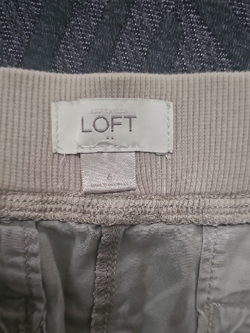 LOFT Cream Drawstring Utility Skort - Picture 2 of 4